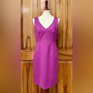 Elie Tahari - Satin-Lined Bright Purple Sleeveless Dress - EUC - est size L